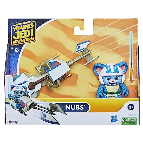 Star Wars Young Jedi Adventures Nubs Figure and Speeder Bike