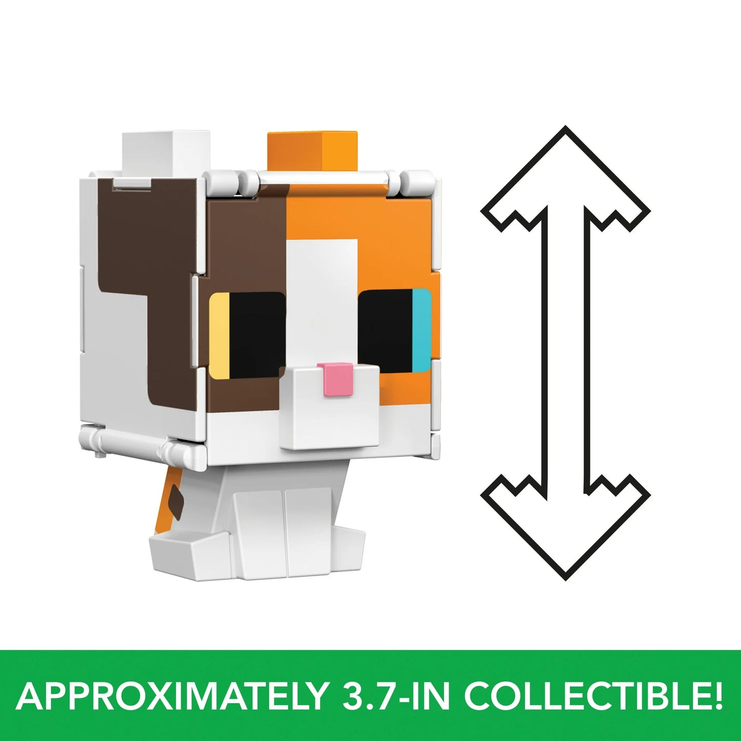 Minecraft Flippin’ Figs Figures Collection, 2-in-1 Fidget Play - Calico cat