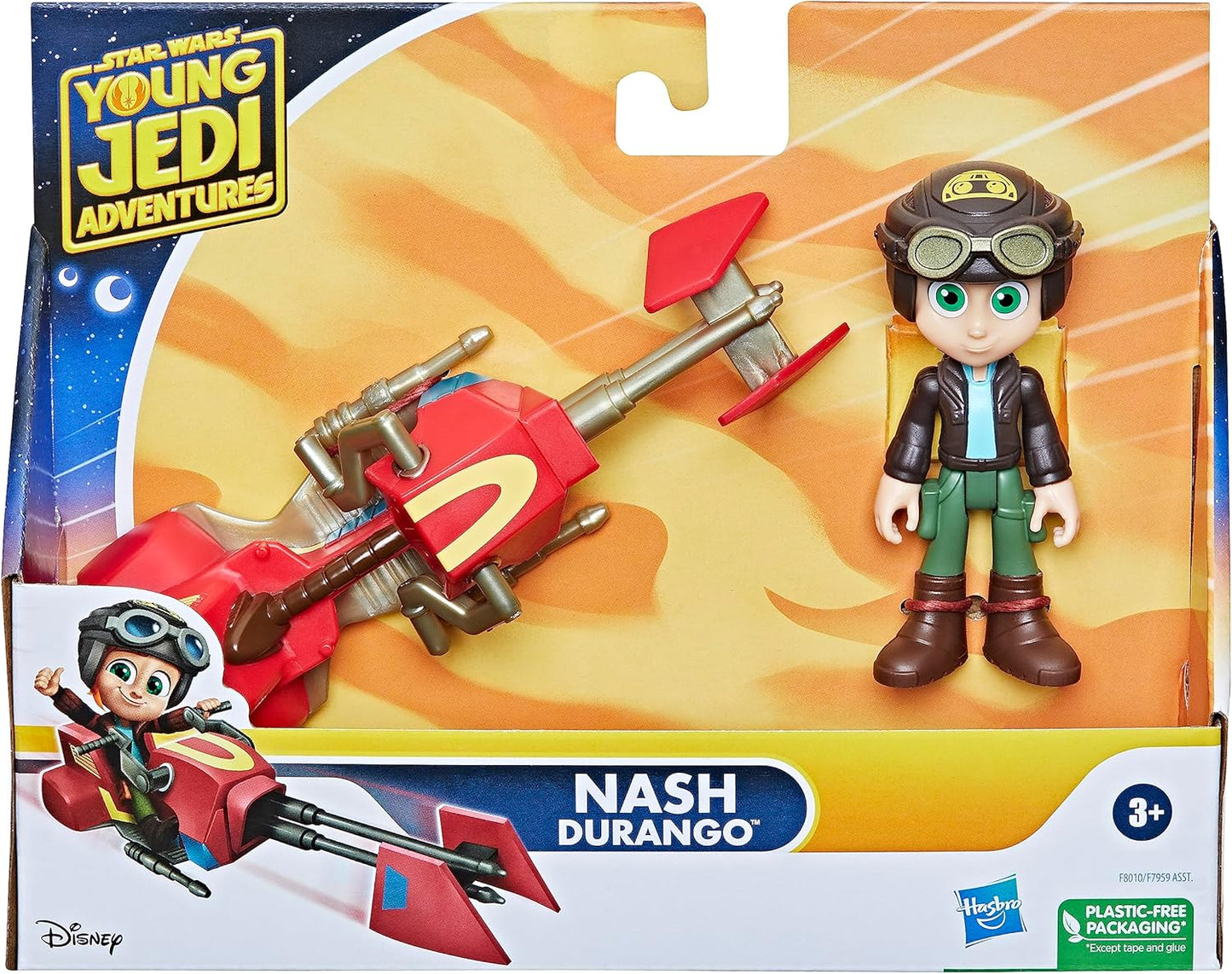 Star Wars Young Jedi Adventures Nash Durango Figure & Speeder Bike Vehicle